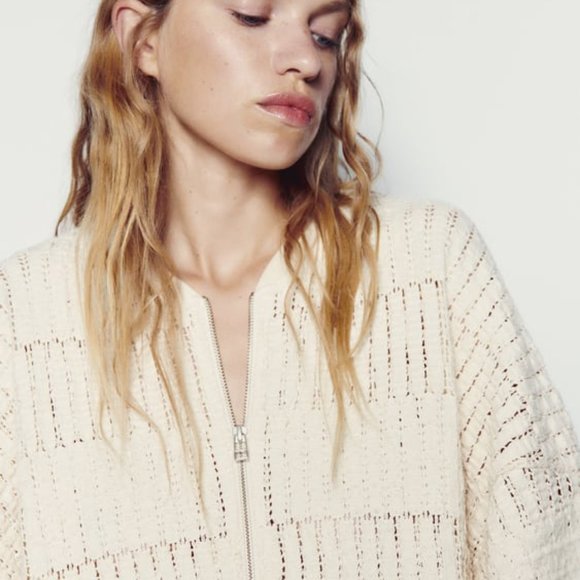 NWT ZARA RUSTIC BOMBER S, L 5584 - Picture 2 of 8